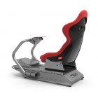Rseat S1 Red Seat / Silver Frame Racing Simulator Cockpit